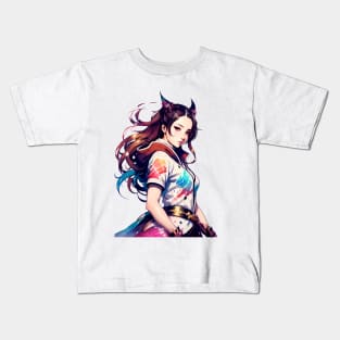 Demon Female Cute Anime Style Kids T-Shirt